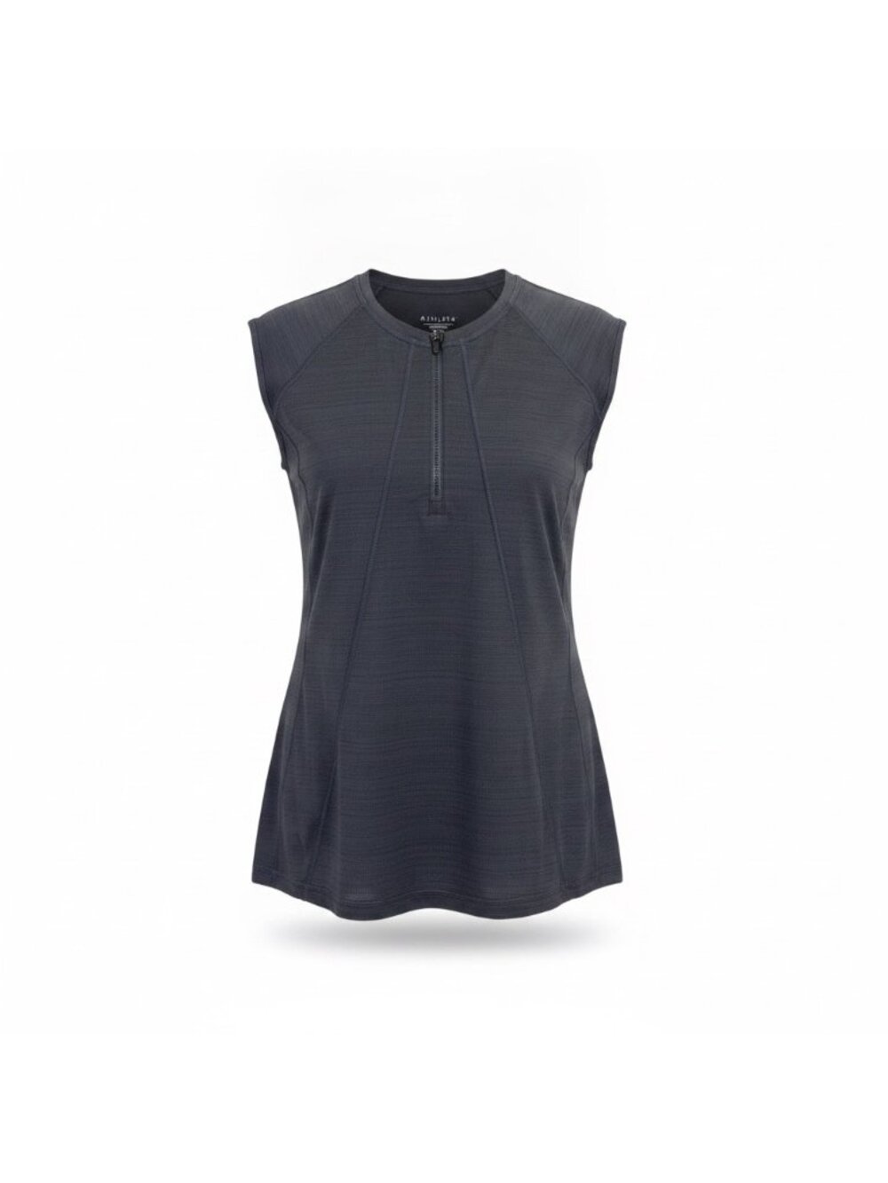 Athleta Womens Black Active Sleeveless Zip Top Size L